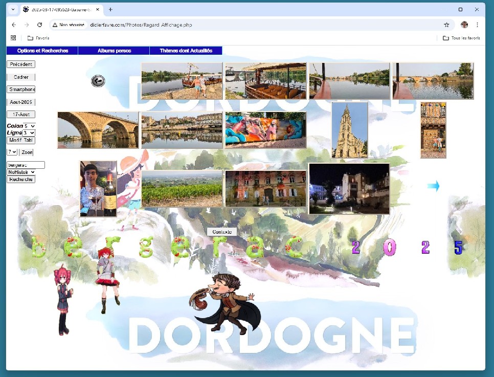page web de mon CMS 