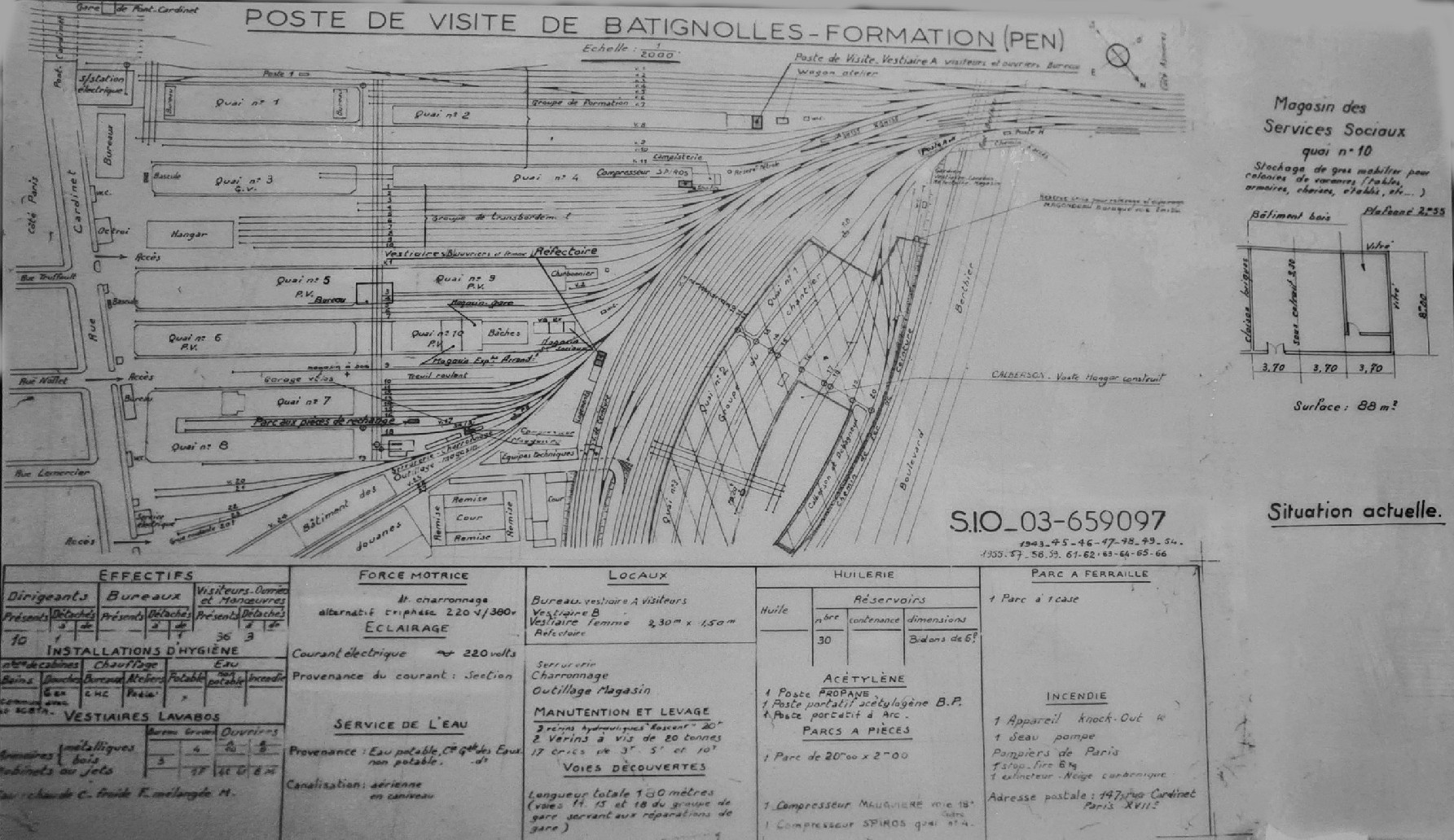 La Gare de marchandises des Batignolles en 1966