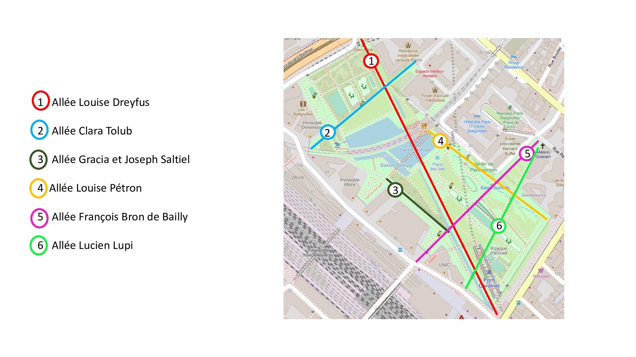 Les alles du parc MLK.