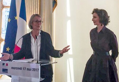 Franoise Nyssen et Audrey Azoulay au ministre de la Culture.