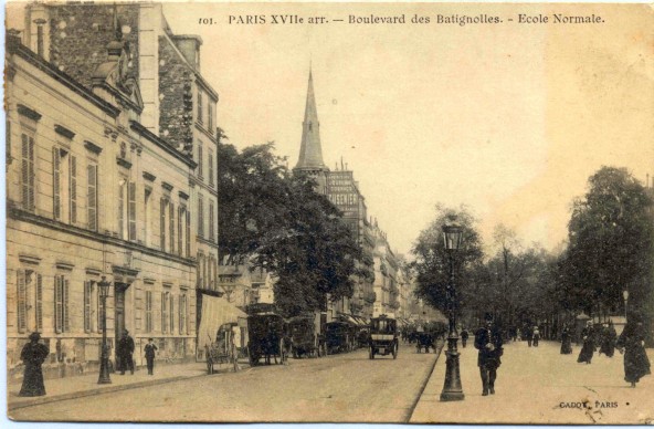 Paris   e Rue des Batignolles  Ecole Normale