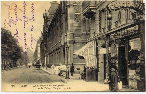 Paris Le Boulevard des Batignolles College Chaptal