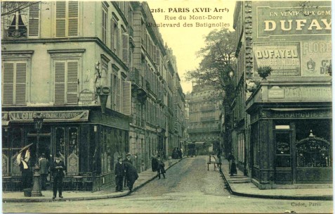 Paris XVII Rue du Mont Dore Bld Batignolles