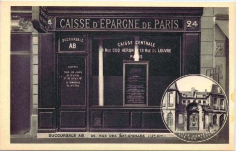Caisse d Epargne Rue des Batignolles Paris XVII
