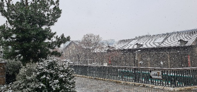 La Cité du Thêatre sous la neige.