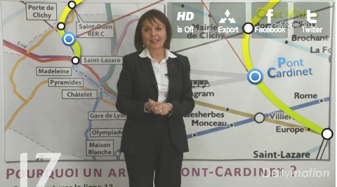 Brigitte Kuster défend une station à Pont-Cardinet sur la ligne de igne 14 du métro