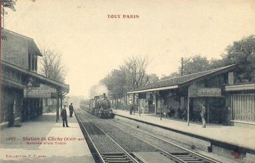 La gare de l'avenue de Clichy de la Petite Ceinture Nord-Ouest.